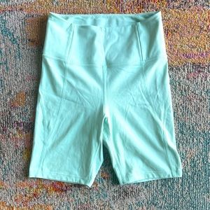Girlfriend Collective Mint Green Bike Shorts size Small